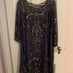 Pisarro Nights black tie beaded cocktail dress